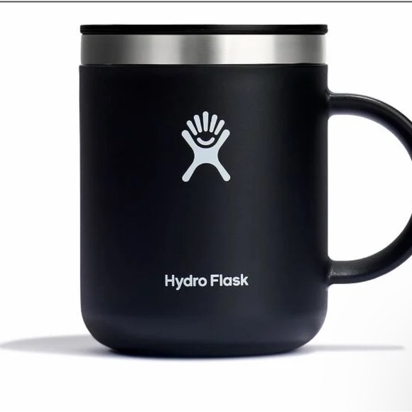 Hydro Flask Matte Black Mug with Silver Rim - Picture 1 of 4